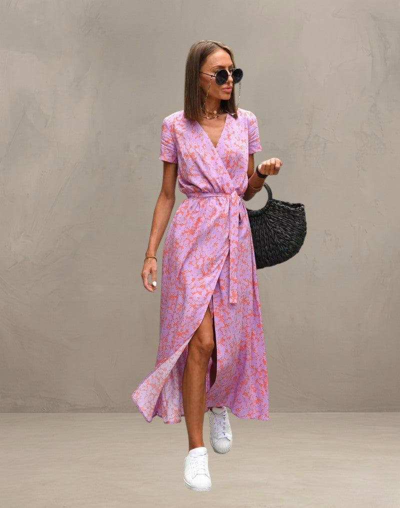 AMELIA | ABITO V-NECK COLORATO